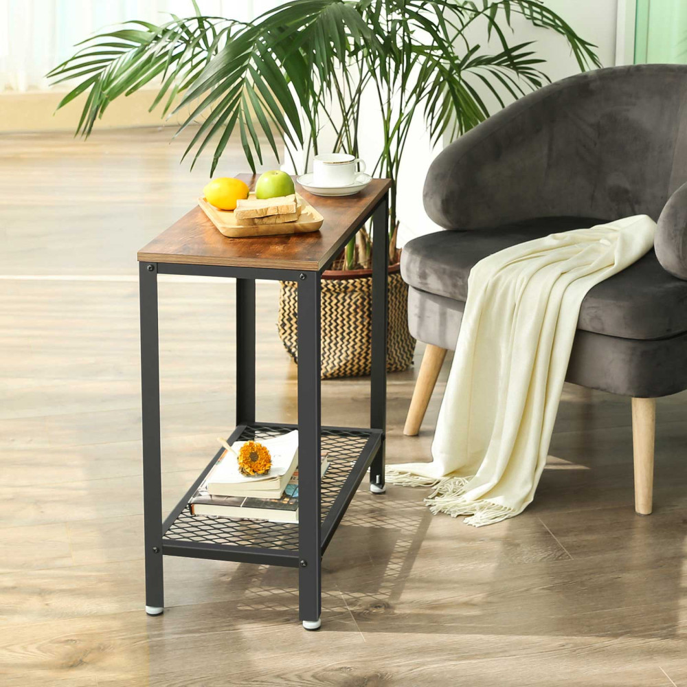Produktbild för End Table X: Antique, Black 60x30x60cm