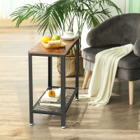 Produktbild för End Table X: Antique, Black 60x30x60cm