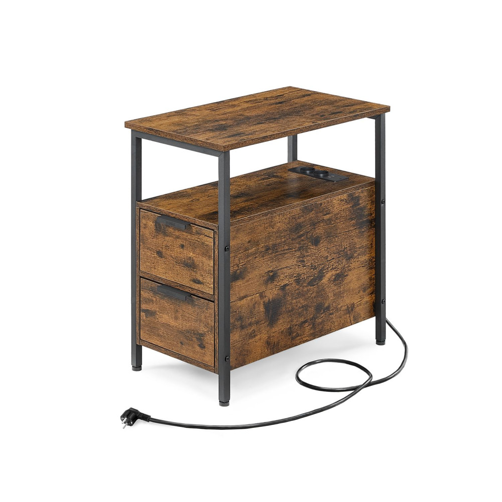 Produktbild för End Table Yellowish Brown 60x35x60cm