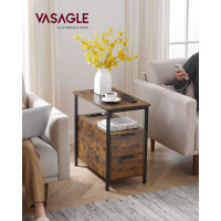Produktbild för End Table Yellowish Brown 60x35x60cm