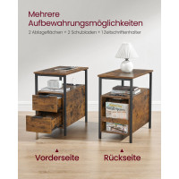 Produktbild för End Table Yellowish Brown 60x35x60cm