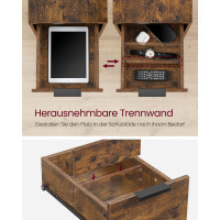 Produktbild för End Table Yellowish Brown 60x35x60cm