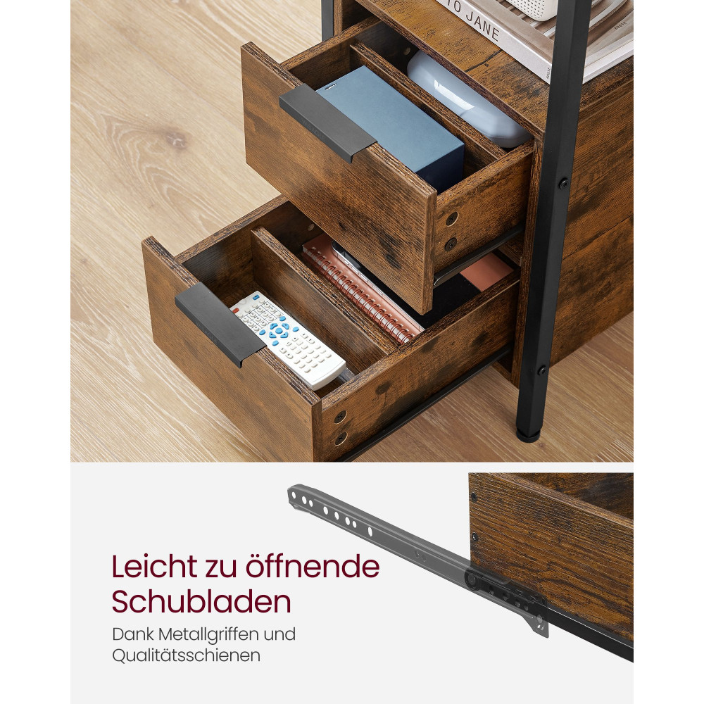 Produktbild för End Table Yellowish Brown 60x35x60cm