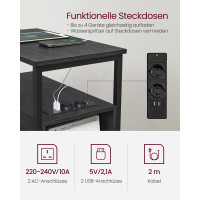 Produktbild för End Table Black 60x35x60cm