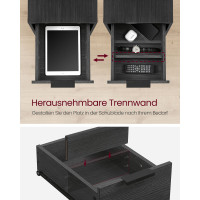 Produktbild för End Table Black 60x35x60cm