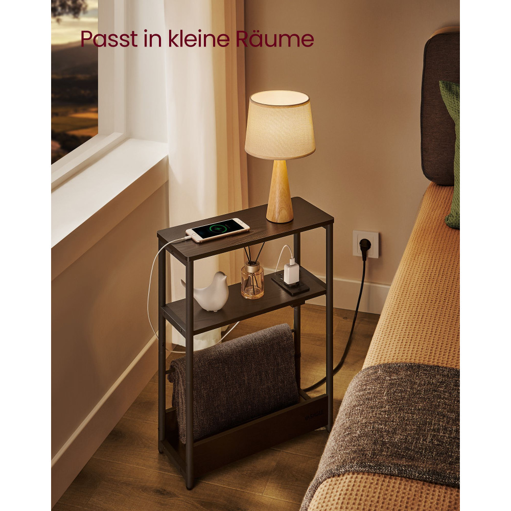 Produktbild för End Table Black 45x18x58cm