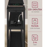 Produktbild för End Table Black 45x18x58cm