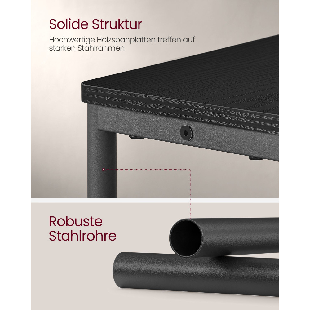 Produktbild för End Table Black 45x18x58cm