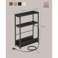 Produktbild för End Table Black 45x18x58cm