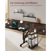 Produktbild för End Table Black 45x18x58cm