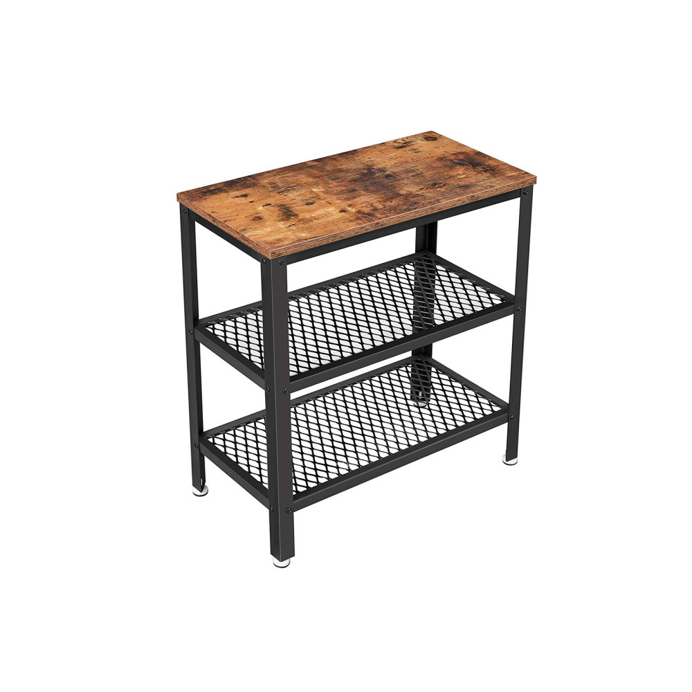 Produktbild för End Table X: Antique, Black 60x30x60cm