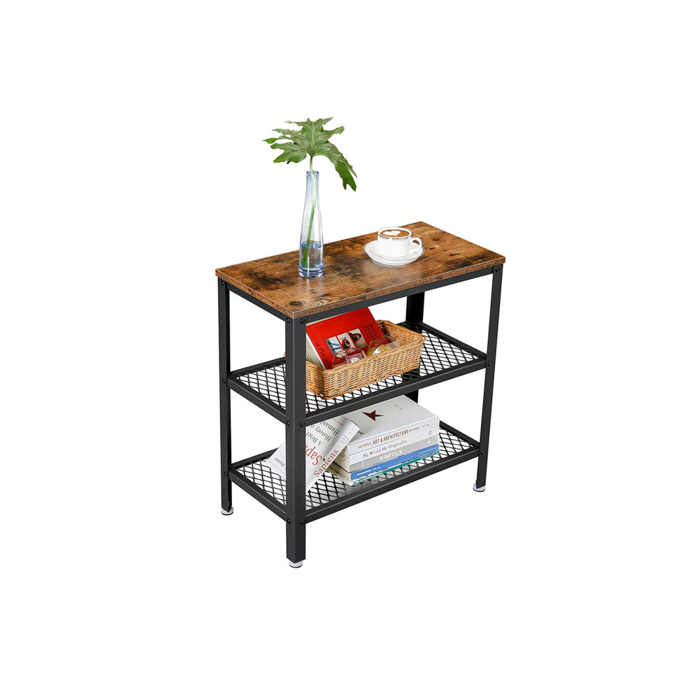 Produktbild för End Table X: Antique, Black 60x30x60cm