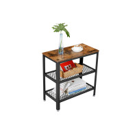 Produktbild för End Table X: Antique, Black 60x30x60cm
