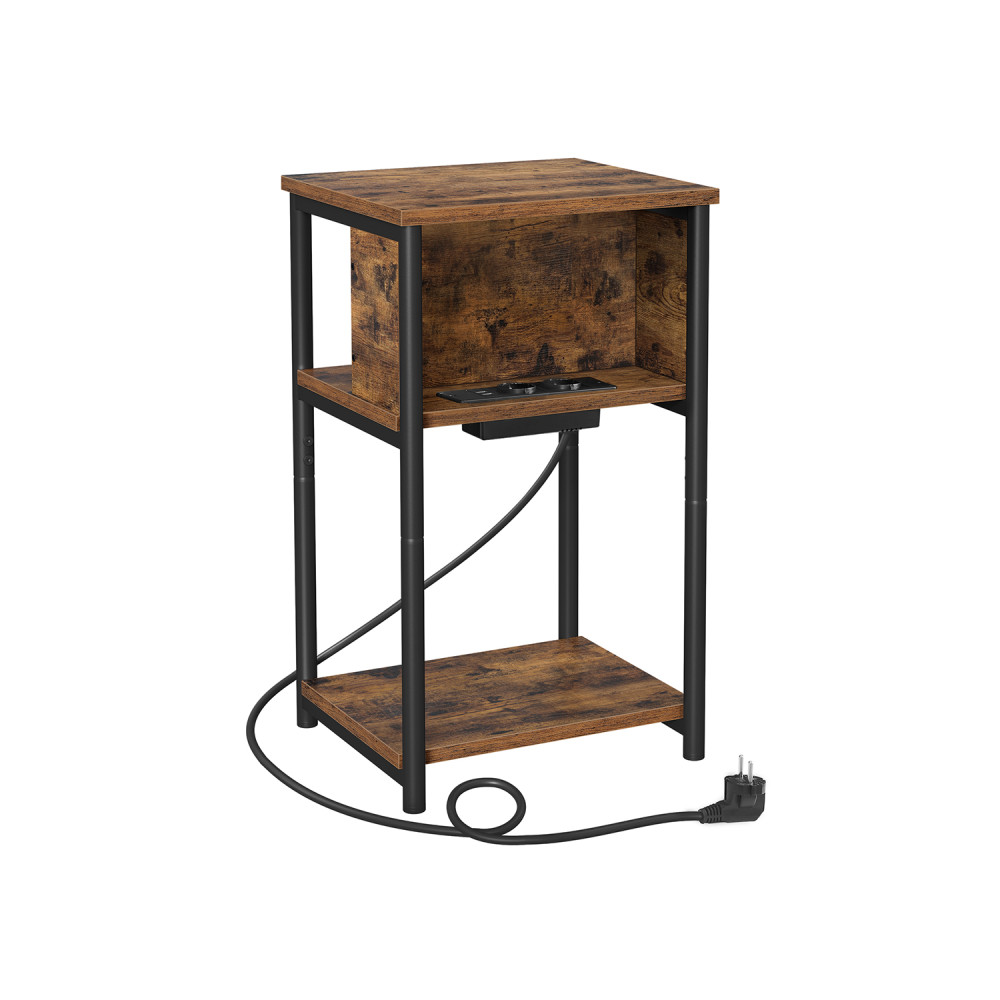 Produktbild för End Table Yellowish Brown 34x30x58cm