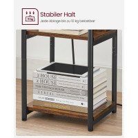 Produktbild för End Table Yellowish Brown 34x30x58cm