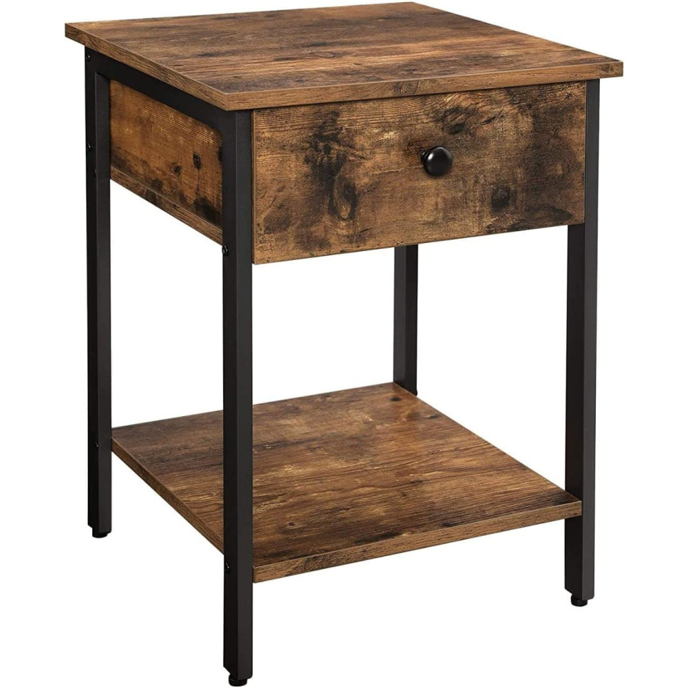 Produktbild för End Table Rustic Brown 40x40x55cm
