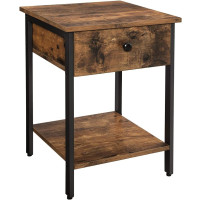 Produktbild för End Table Rustic Brown 40x40x55cm