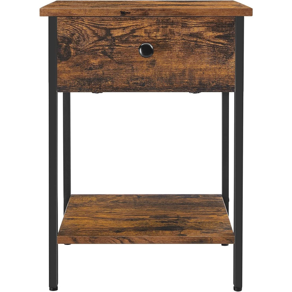 Produktbild för End Table Rustic Brown 40x40x55cm