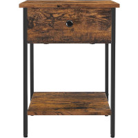Produktbild för End Table Rustic Brown 40x40x55cm