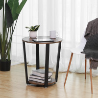 Produktbild för End Table X: Antique, Black 50x36x57cm