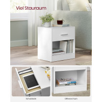 Produktbild för Nightstand White 39x28x41cm