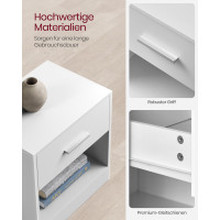 Produktbild för Nightstand White 39x28x41cm