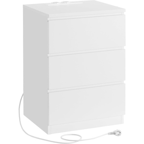 VASAGLE Nightstand White 40x35x59cm