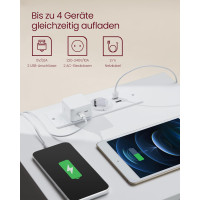 Produktbild för Nightstand White 40x35x59cm