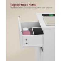 Produktbild för Nightstand White 40x35x59cm