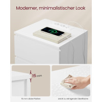 Produktbild för Nightstand White 40x35x59cm