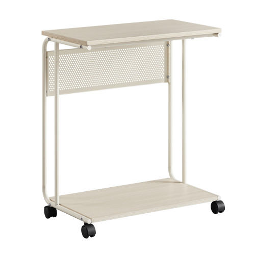 VASAGLE End Table Milky Coffee Color 55x33x66cm