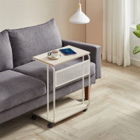 Produktbild för End Table Milky Coffee Color 55x33x66cm