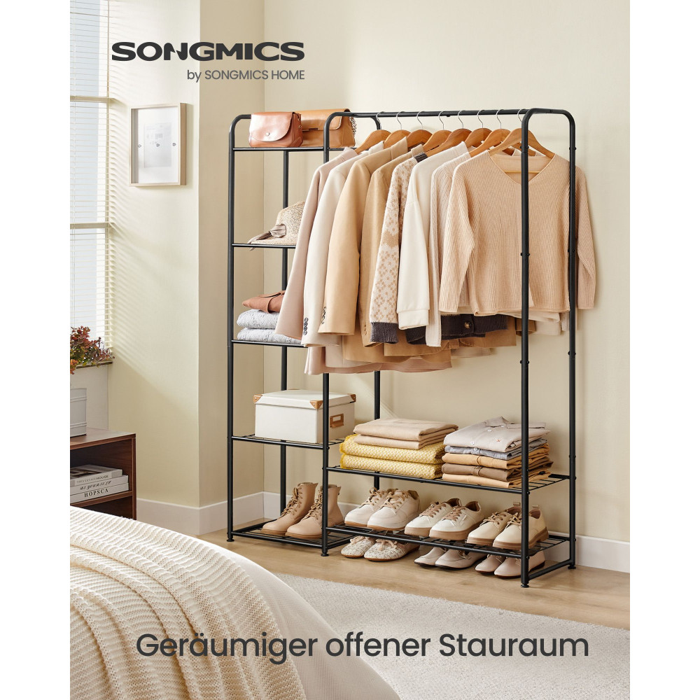 Produktbild för Clothes Rack Black 110x29x158cm
