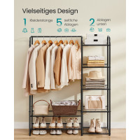 Produktbild för Clothes Rack Black 110x29x158cm