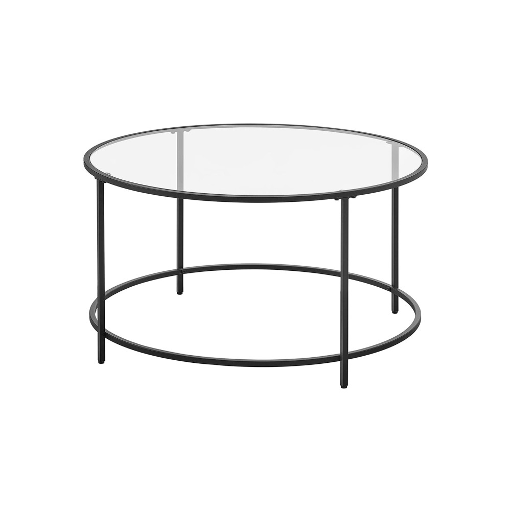 Produktbild för Coffee Table Black 84x84x46cm