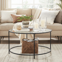 Produktbild för Coffee Table Black 84x84x46cm