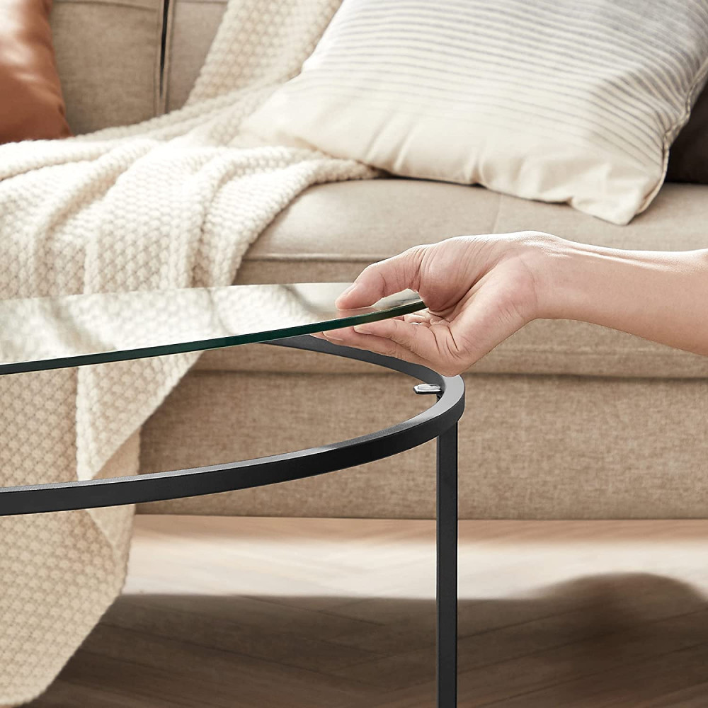 Produktbild för Coffee Table Black 84x84x46cm