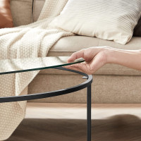 Produktbild för Coffee Table Black 84x84x46cm