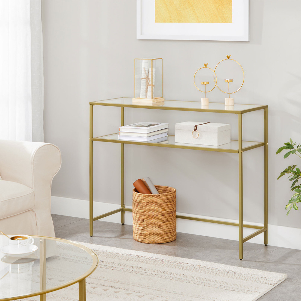 Produktbild för Console Table Gold 100x35x80cm