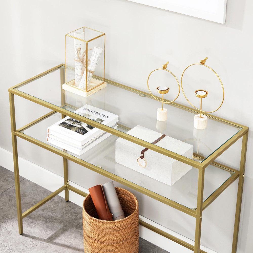 Produktbild för Console Table Gold 100x35x80cm