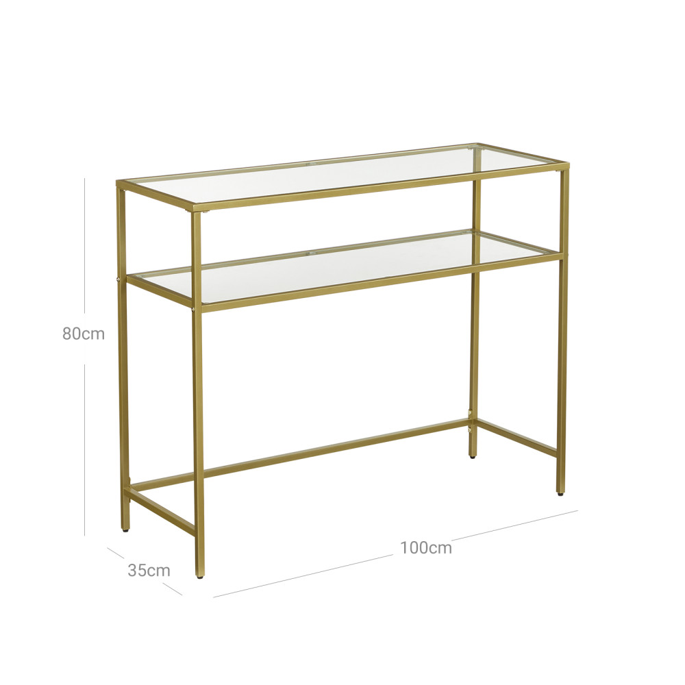 Produktbild för Console Table Gold 100x35x80cm