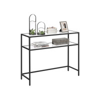 Produktbild för Console Table Black, Black 100x80x35cm