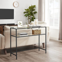 Produktbild för Console Table Black, Black 100x80x35cm