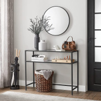 Produktbild för Console Table Black, Black 100x80x35cm