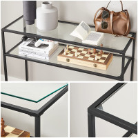 Produktbild för Console Table Black, Black 100x80x35cm