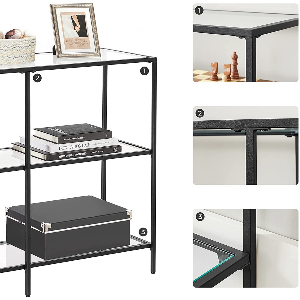 Produktbild för Storage Rack Black, Black 100x73x30cm