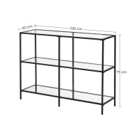 Produktbild för Storage Rack Black, Black 100x73x30cm