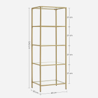 Produktbild för Storage Rack Gold 40x30x125cm