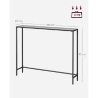 Produktbild för Console Table Black 101x20x80cm