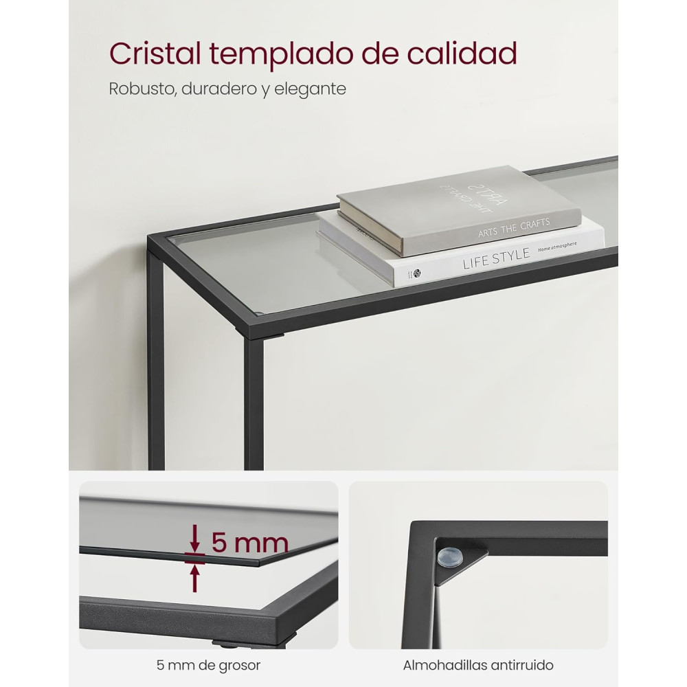 Produktbild för Console Table Black 101x20x80cm
